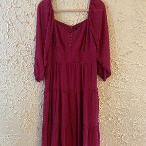 J.Crew tiered midi dress (Swiss dot)